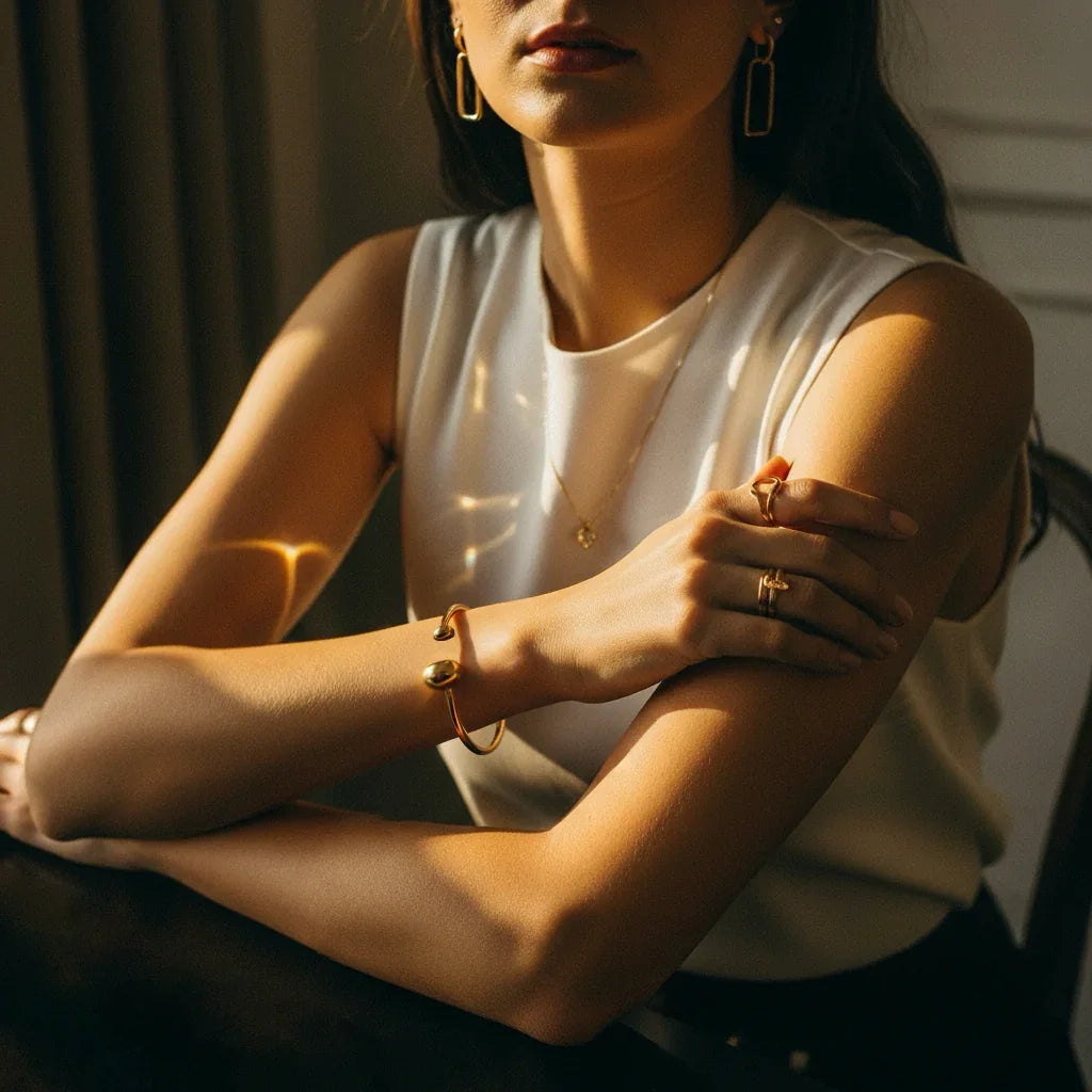 [GALE]Mallory Minimalist Gold Cuff