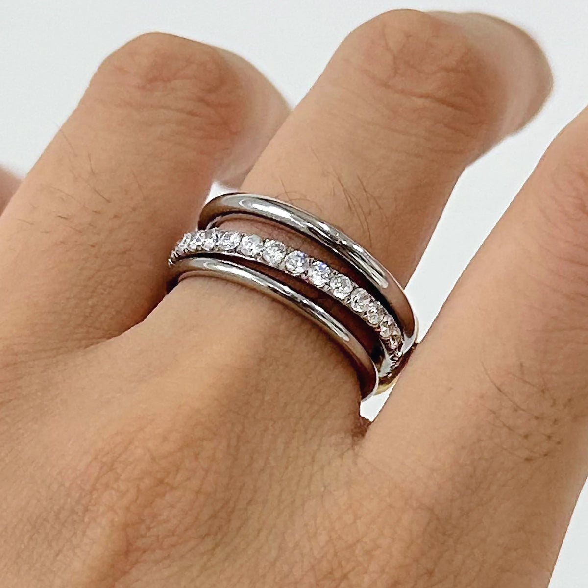[GALE]Desiree Stacked Diamond Ring