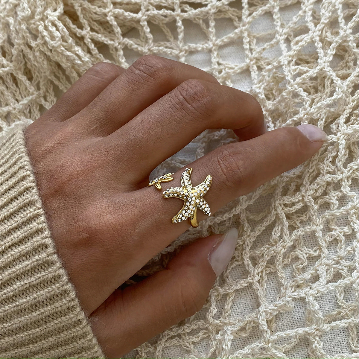 [GALE]Marina Starfish Diamond Ring