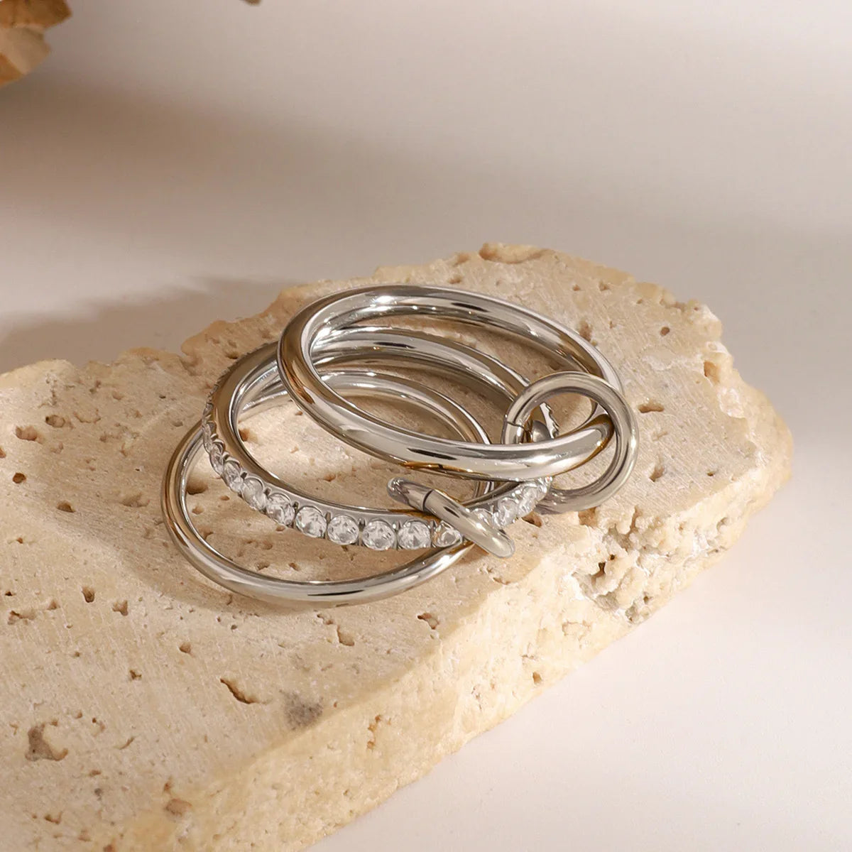 [GALE]Emmanuelle Diamond Ring Stack