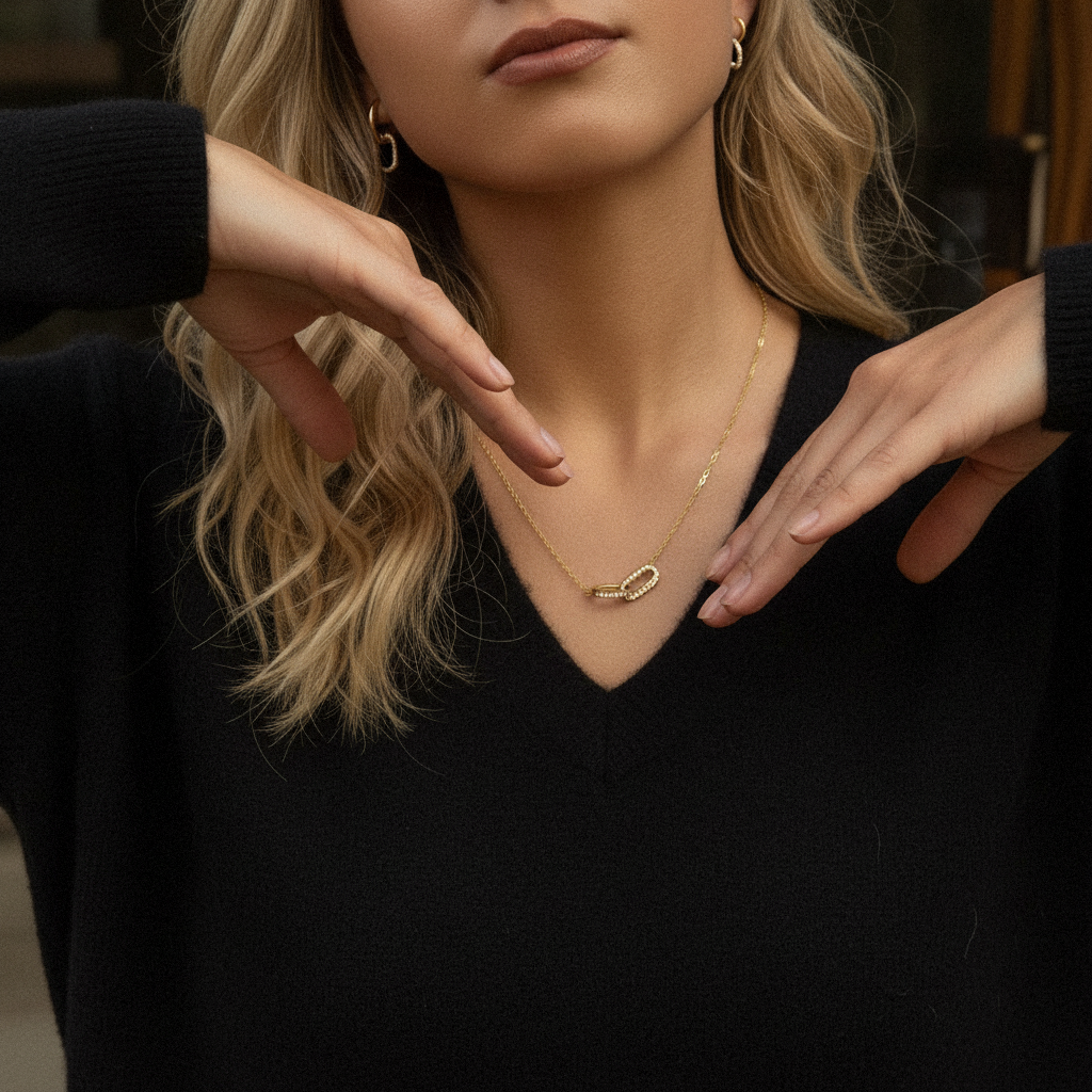 [GALE]Zoelle Interlocking Diamond Pendant