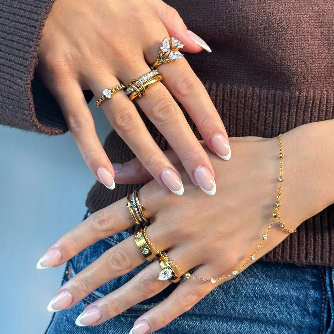 [GALE]Chastity Diamond Ring Stack