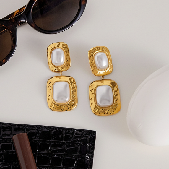 [GALE]Trixie Chunky Pearl Drop Earrings