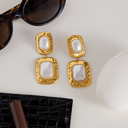[GALE]Trixie Chunky Pearl Drop Earrings