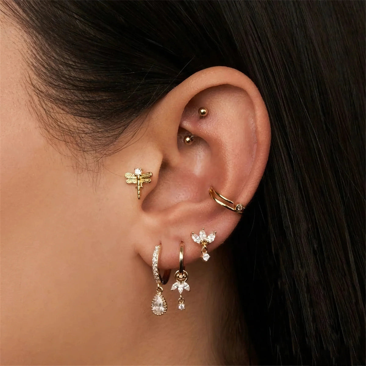[GALE]Brooke Removable Charm Hoops