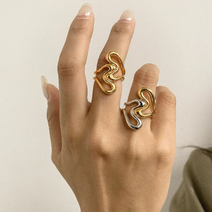 [GALE]Corina Abstract Gold Ring