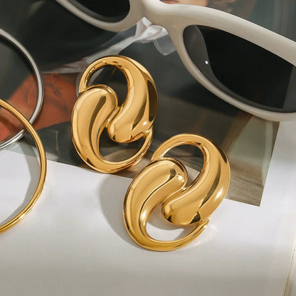 [GALE]Dansley Water Drop Gold Earrings
