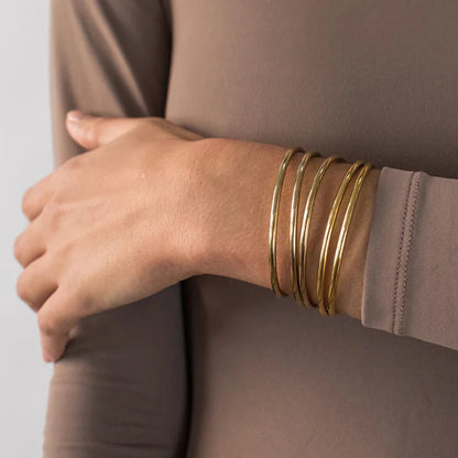 [GALE]Shannon Gold Bangle Set