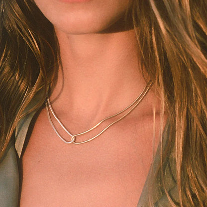 [GALE]Talia Two Tone Necklace