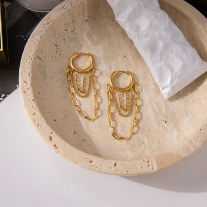 [GALE]Alaina Link Chain Hoops