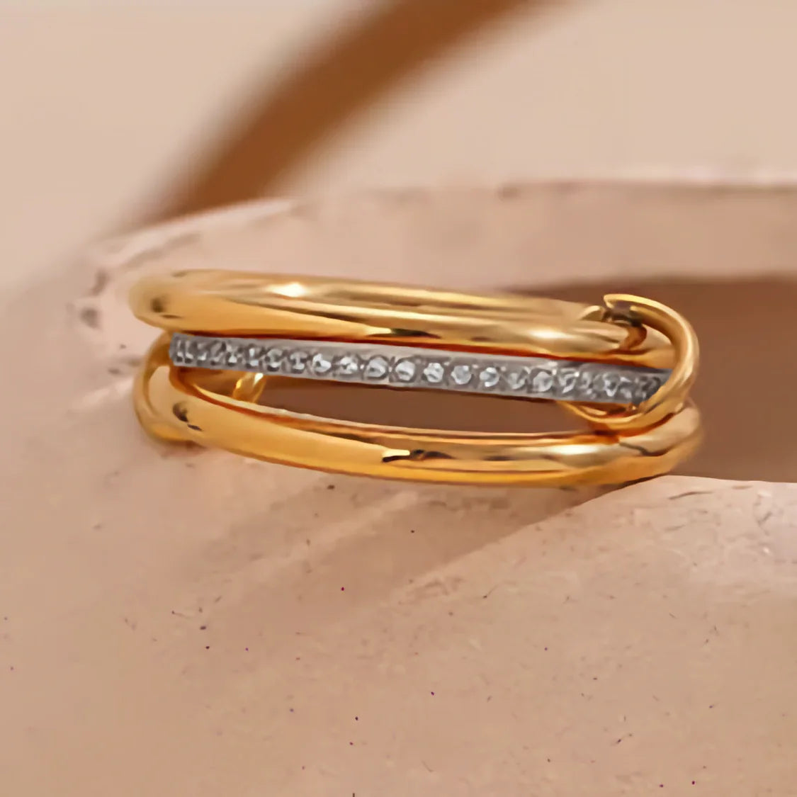 [GALE]Chastity Diamond Ring Stack