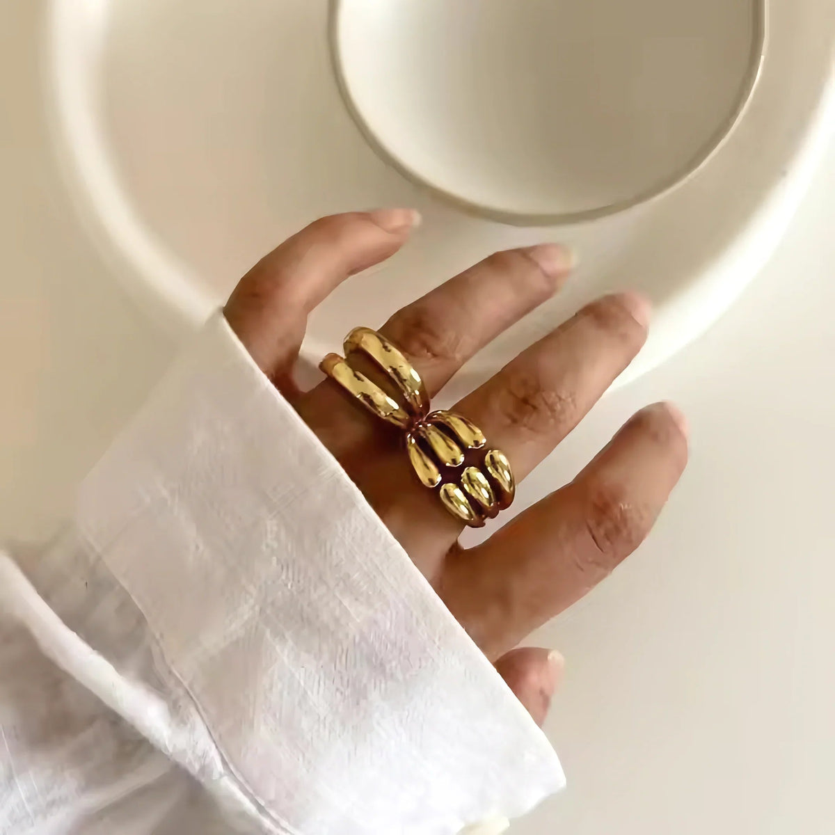 [GALE]Cassiel Layered Gold Ring