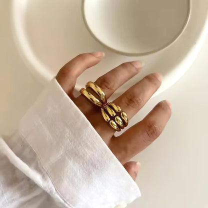 [GALE]Cassiel Layered Gold Ring