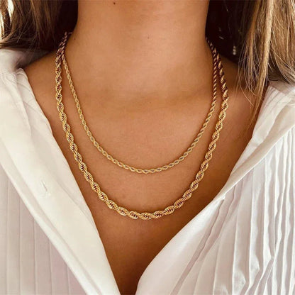 [GALE]Bianca Rope Chain Gold Necklace