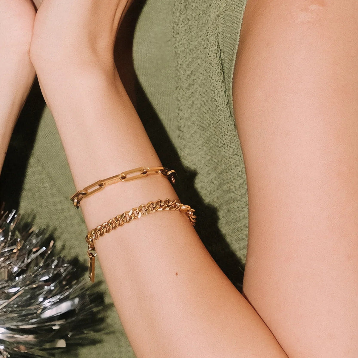 [GALE]Asta Gold Paperclip Chain Bracelet