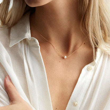 [GALE]Isla Gold Pearl Necklace
