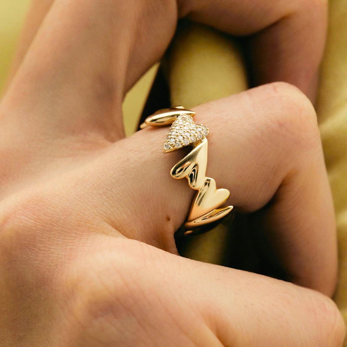 [GALE]Ciel Diamond Hearts Ring