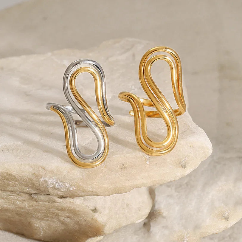 [GALE]Halle Abstract Gold Ring