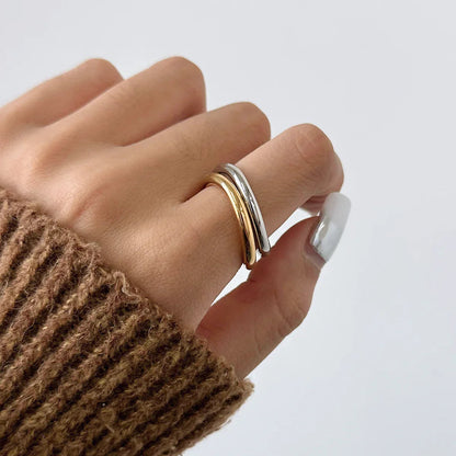 [GALE]Miley Gold & Silver Layered Rings