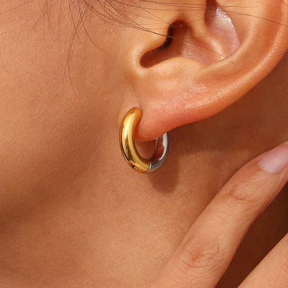[GALE]Ingrid Two Tone Hoop Earring