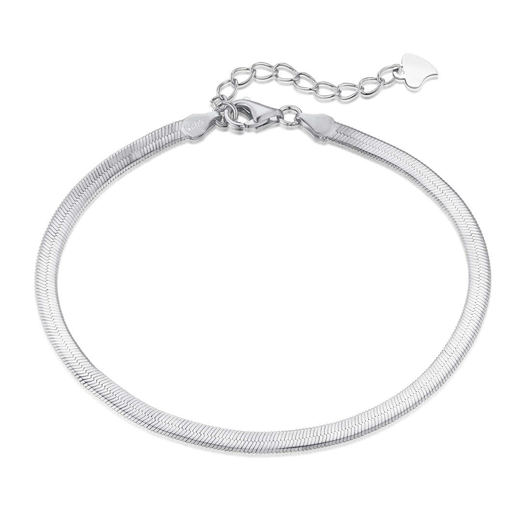 [GALE]Flat Snake Bone Chain Blade Necklace