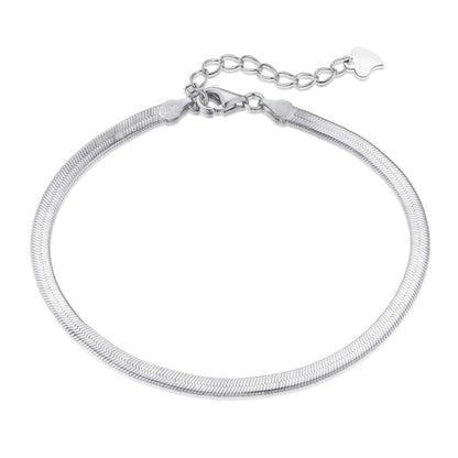 [GALE]Flat Snake Bone Chain Blade Necklace