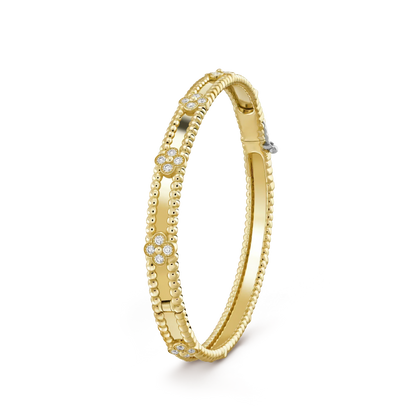 [ゲイル]クローバーブレスレット 4mm ダイヤモンド