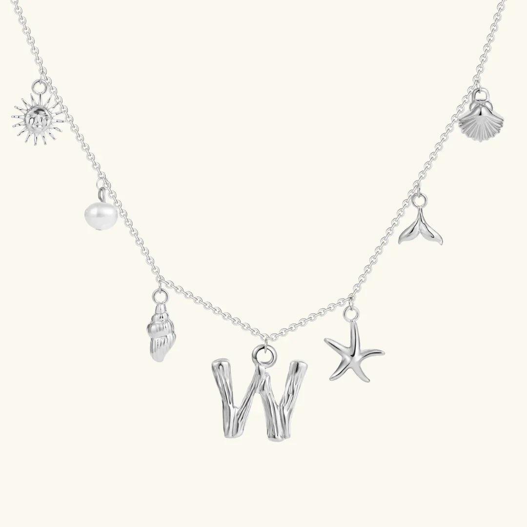 [GALE]Avaria Ocean Initial Necklace