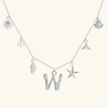 [GALE]Avaria Ocean Initial Necklace