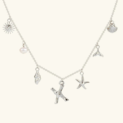 [GALE]Avaria Ocean Initial Necklace