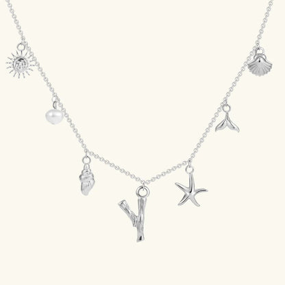 [GALE]Avaria Ocean Initial Necklace