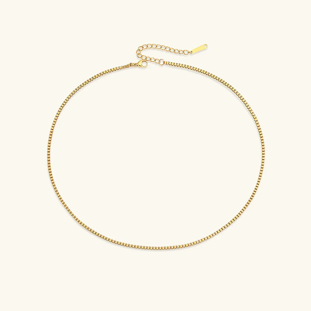 [GALE]Danica Box Chain Gold Necklace