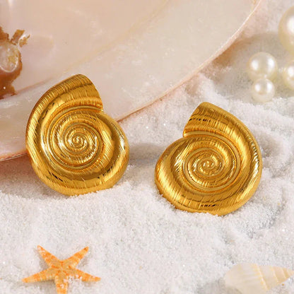 [GALE]Nauticia Gold Shell Earrings