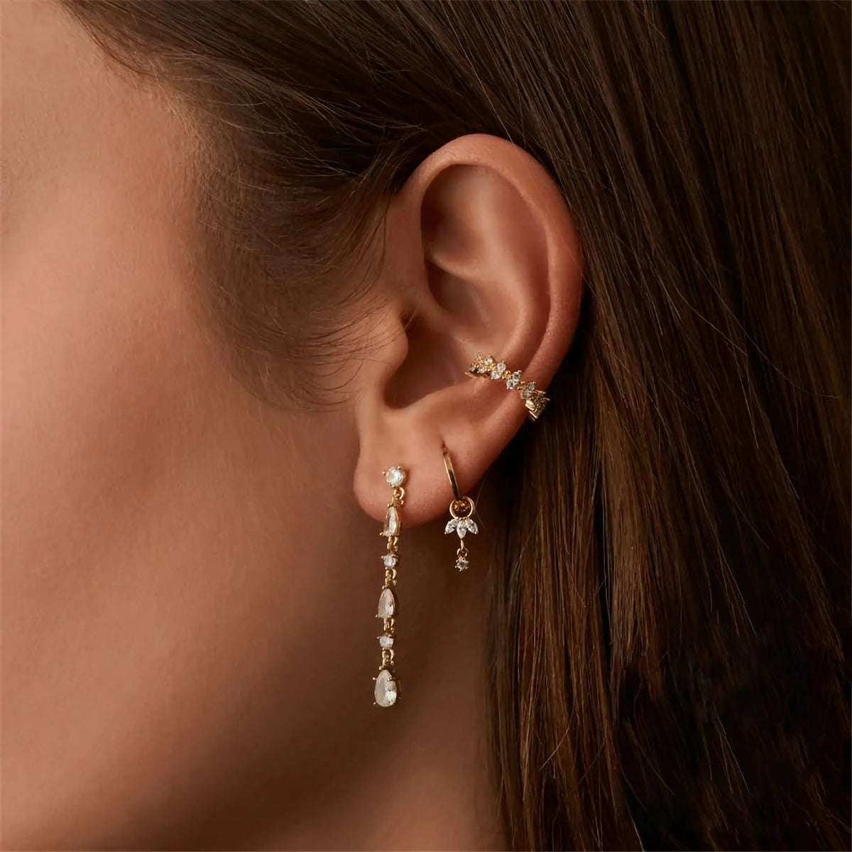 [GALE]Brooke Removable Charm Hoops