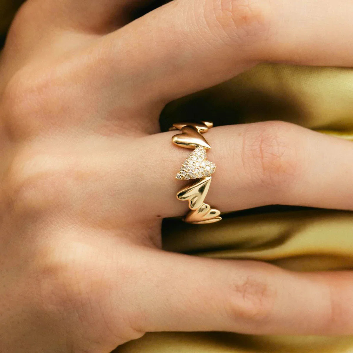 [GALE]Ciel Diamond Hearts Ring