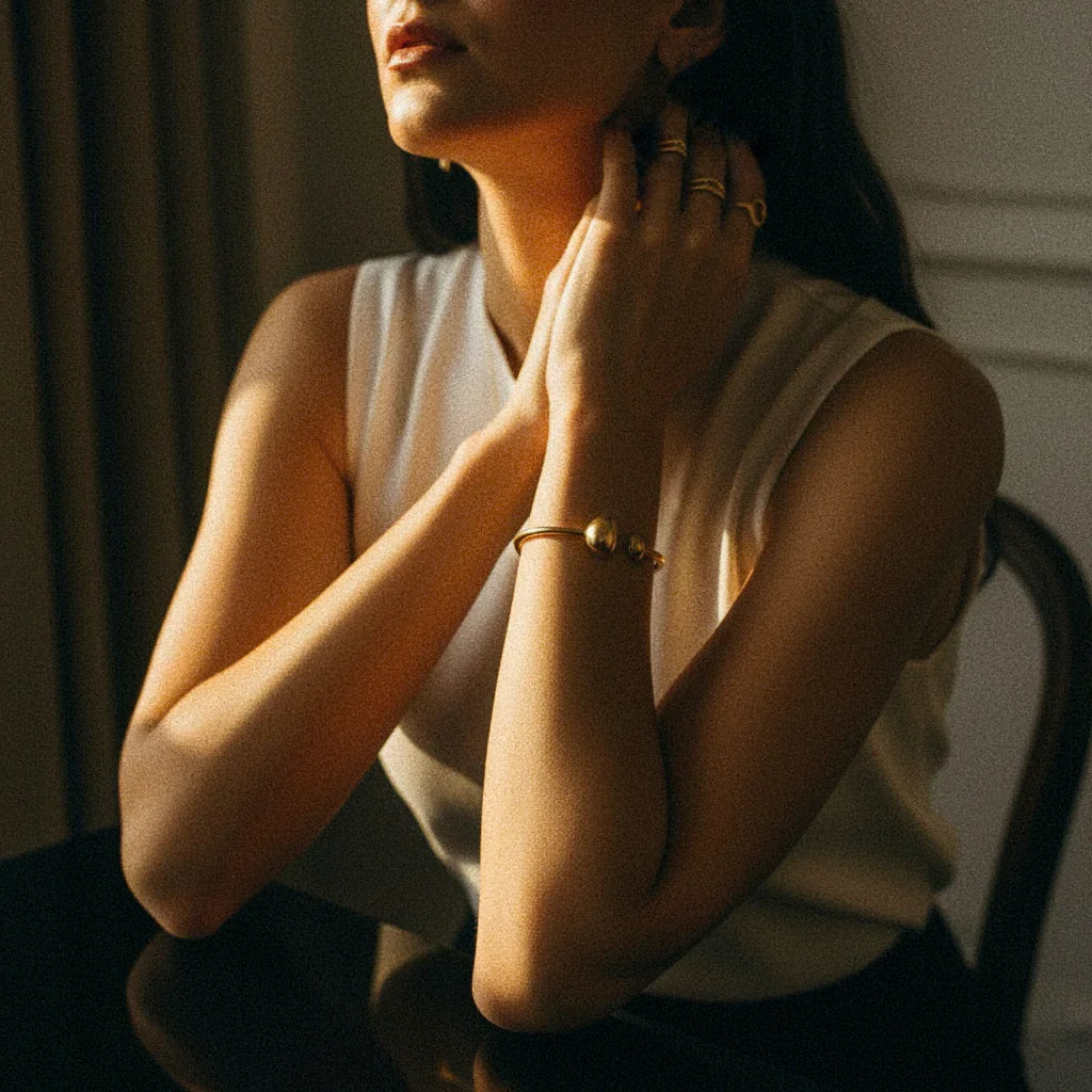 [GALE]Mallory Minimalist Gold Cuff