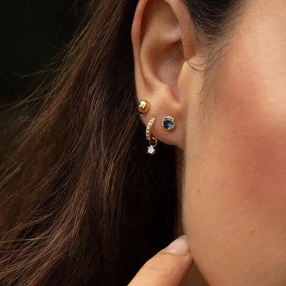[GALE]Blake Reversible Diamond Hoops