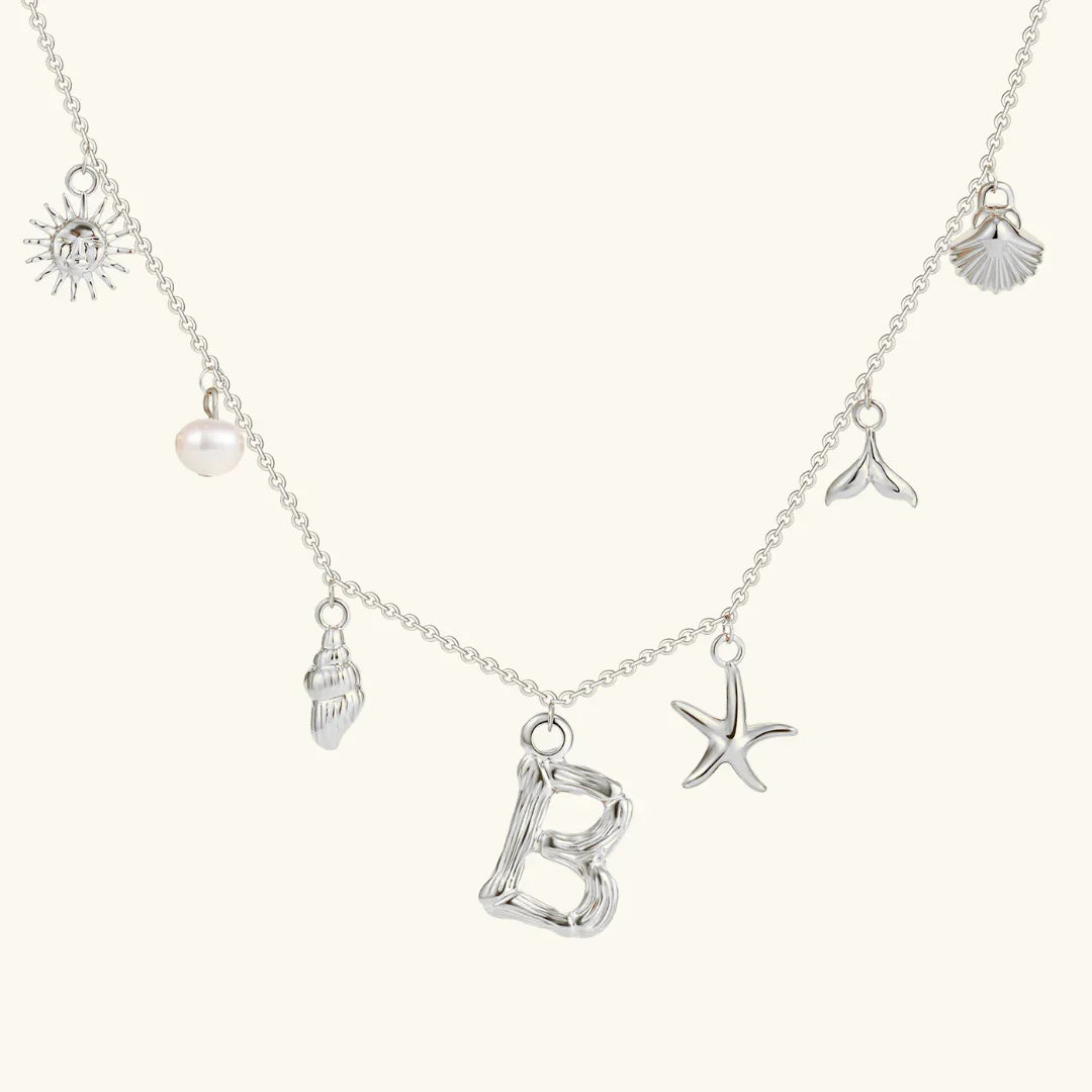 [GALE]Avaria Ocean Initial Necklace