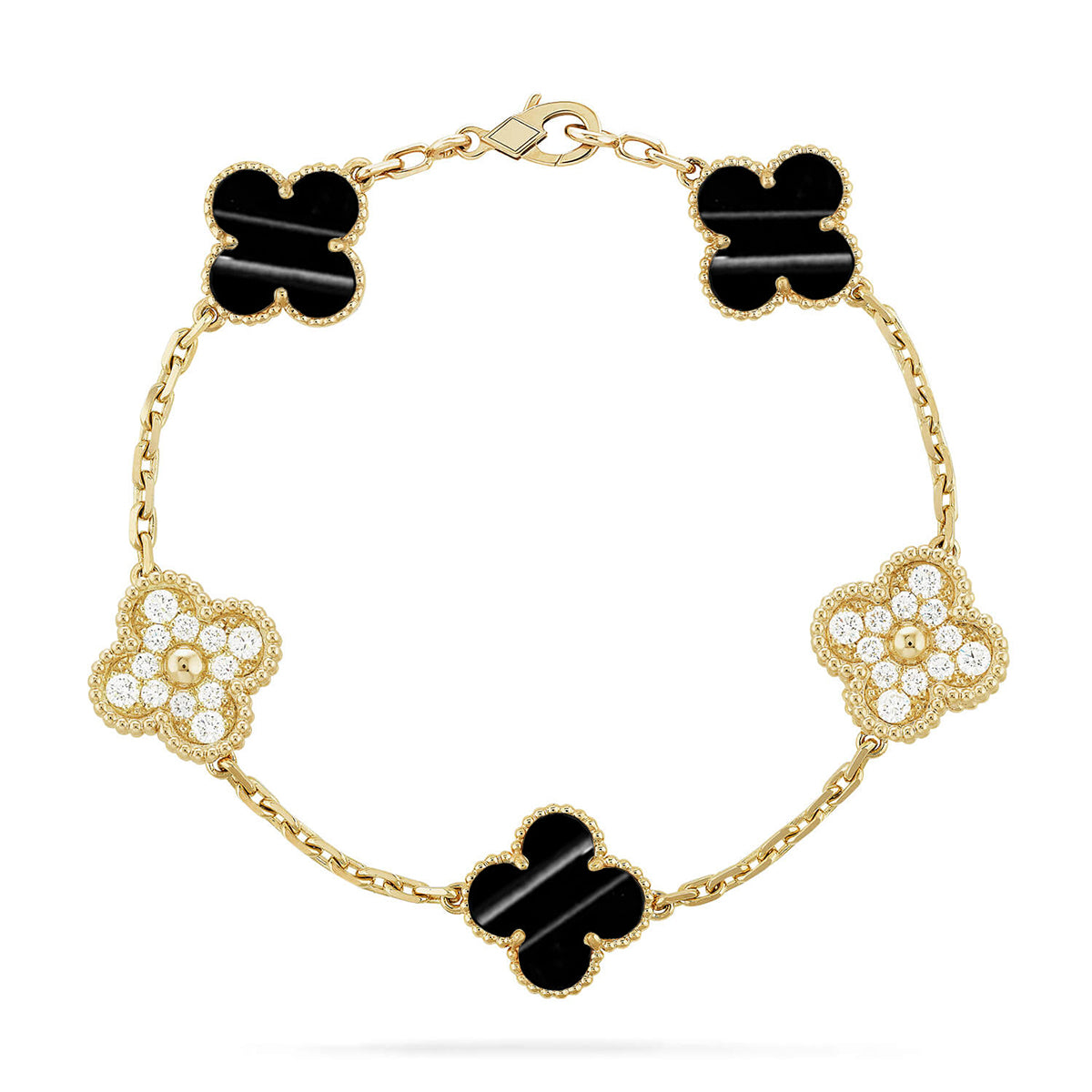 [GALE] CLOVER 5 MOTIF PULSAR STONE BRACELET COLLECTION