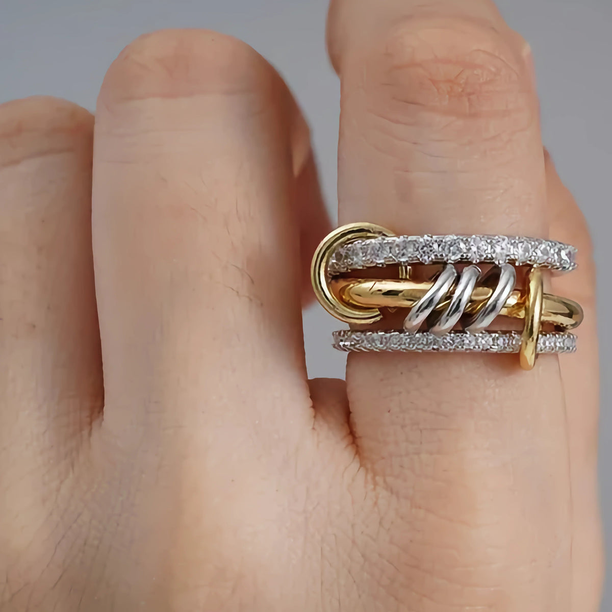 [GALE]Cosette Stacked Diamond Ring