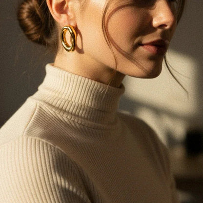[GALE]Raquel Open Oval Earrings