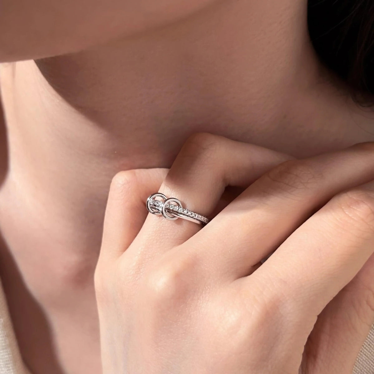 [GALE]Adela Stacked Diamond Ring