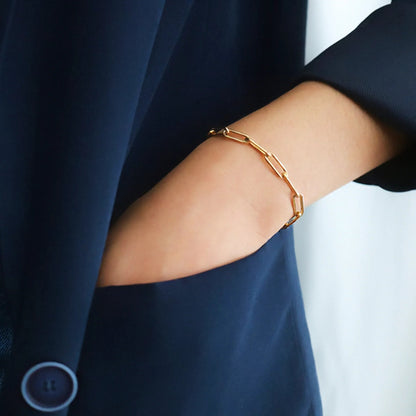 [GALE]Eloise Gold Paperclip Bracelet