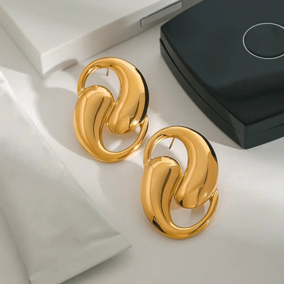 [GALE]Dansley Water Drop Gold Earrings
