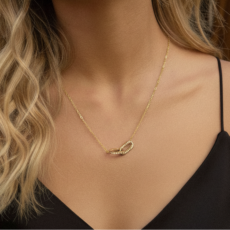 [GALE]Zoelle Interlocking Diamond Pendant
