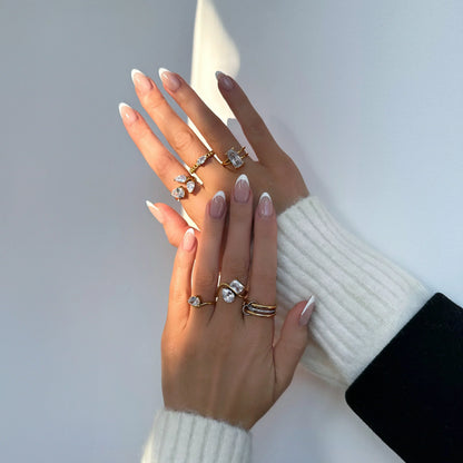 [GALE]Chastity Diamond Ring Stack