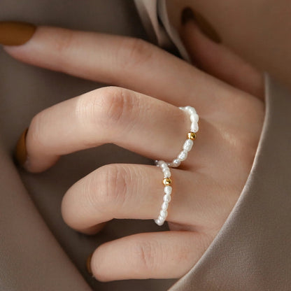 [GALE]Aurora Pearl Band Ring