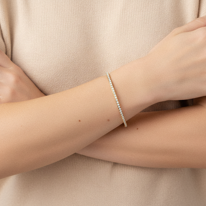 [GALE]Kalista Diamond Gold Bangle