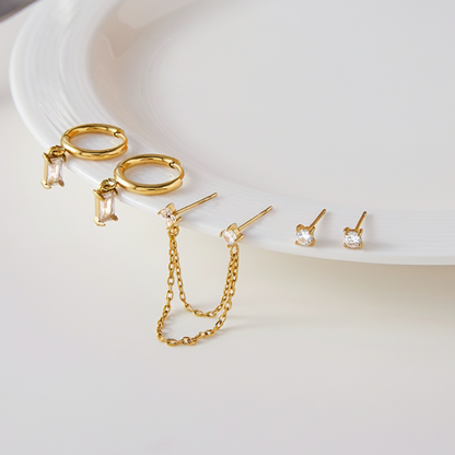 [GALE]Dina Essential Diamond Earrings Bundle