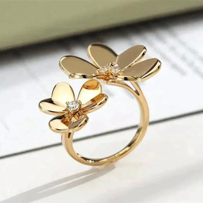 [GALE]CLOVER COMOS GOLD DIAMOND RING